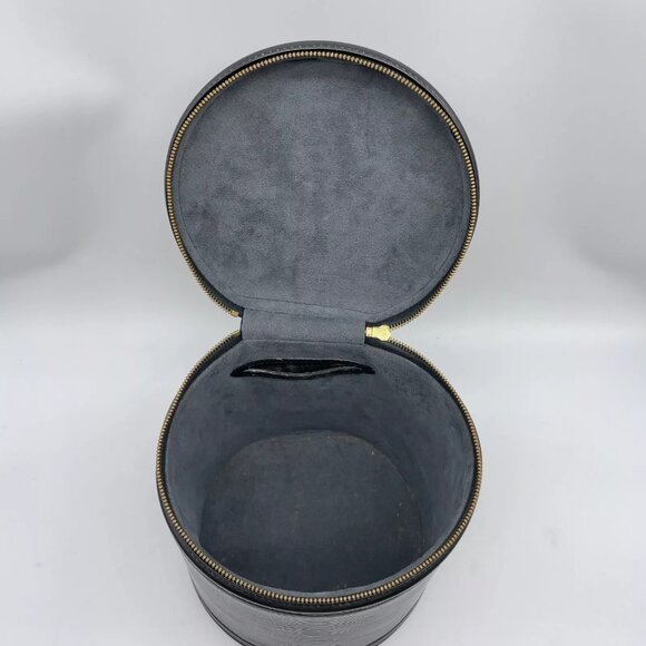 Authentic Louis Vuitton Epi Noir Cannes M48032 Cosmetic HandBag W/Bag - Picture 10 of 11